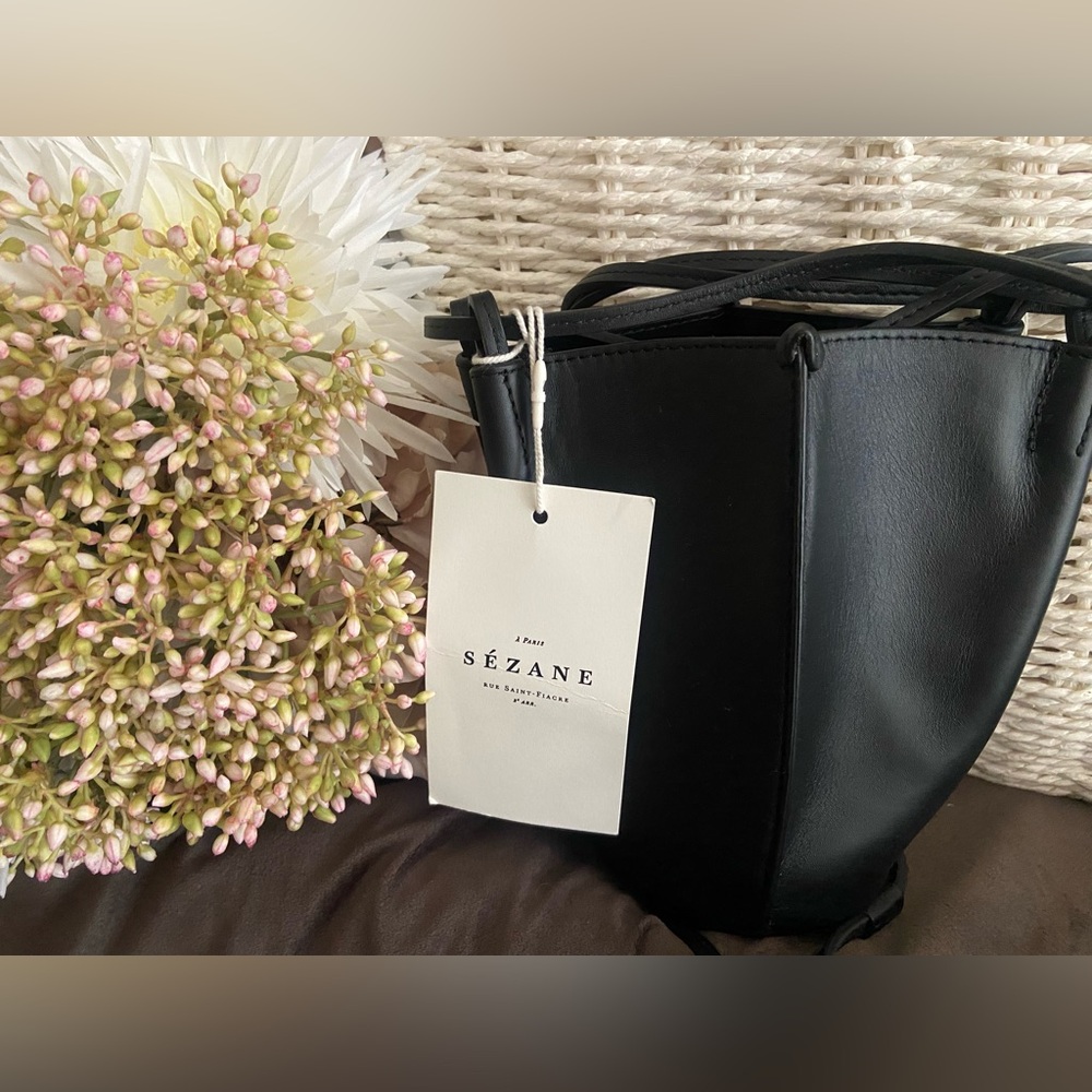 Sezane Smooth Leather Nano Romie Bag …NWT - Picture 6 of 13